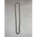 A SILVER ROPE NECKLACE LENGTH 16 INCHES