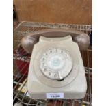 A VINTAGE 1960'S BROWN AND GREY TELEPHONE