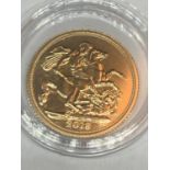 A 2018 GOLD SOVEREIGN