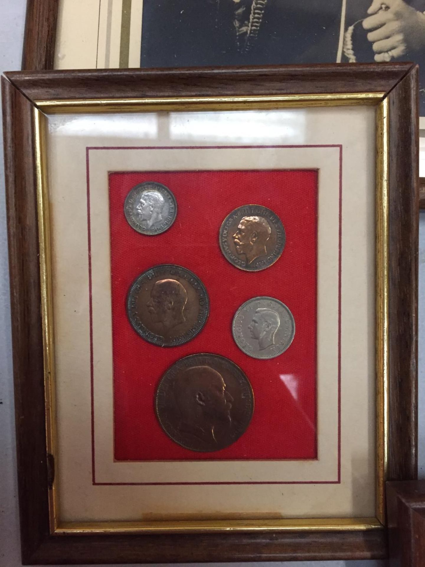 FOUR FRAMED PRE DECIMAL COIN SETS - Image 4 of 6