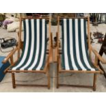 A PAIR OF DECK CHAIRS