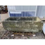 A LARGE STONE TROUGH 6' IN LENGTH AF