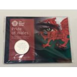 A THE ROYAL MINT 2016 PRIDE OF WALES £20 FINE SILVER COIN