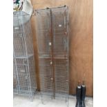 A GALVANISED FOUR SECTION LOCKER UNIT