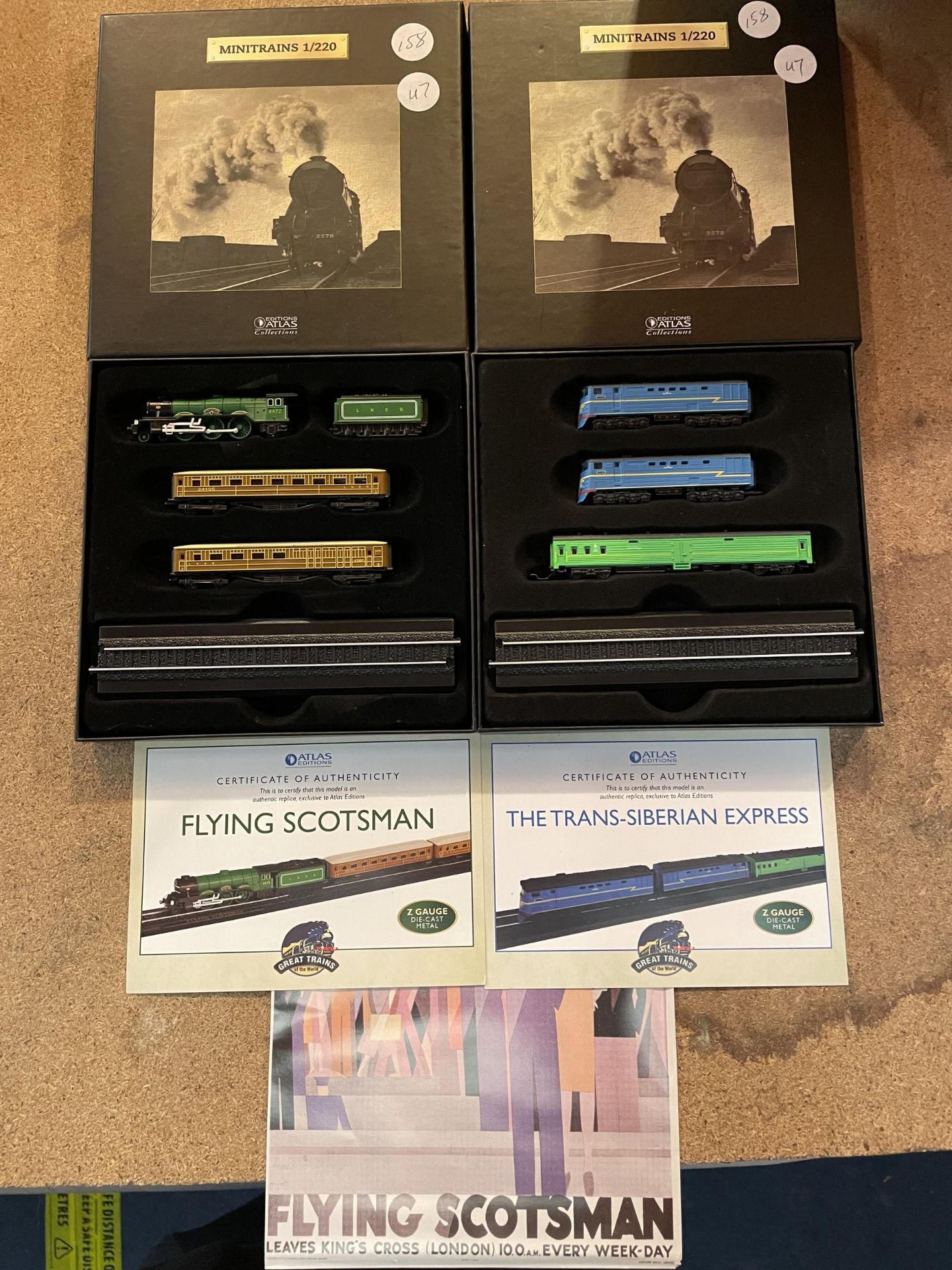 TWO MINI TRAINS SCALE 1/220 TO INCLUDE THE TRANS-SIBERIAN EXPRESS AND THE FLYING SCOTSMAN