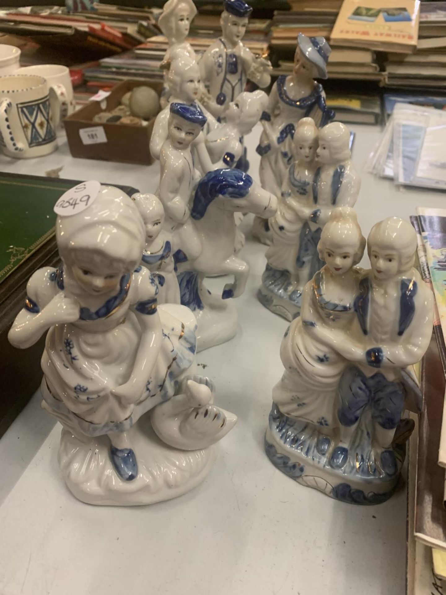 EIGHT CERAMIC FIGURE GROUPS IN THE STAFFORDSHIRE STYLE - Image 2 of 3