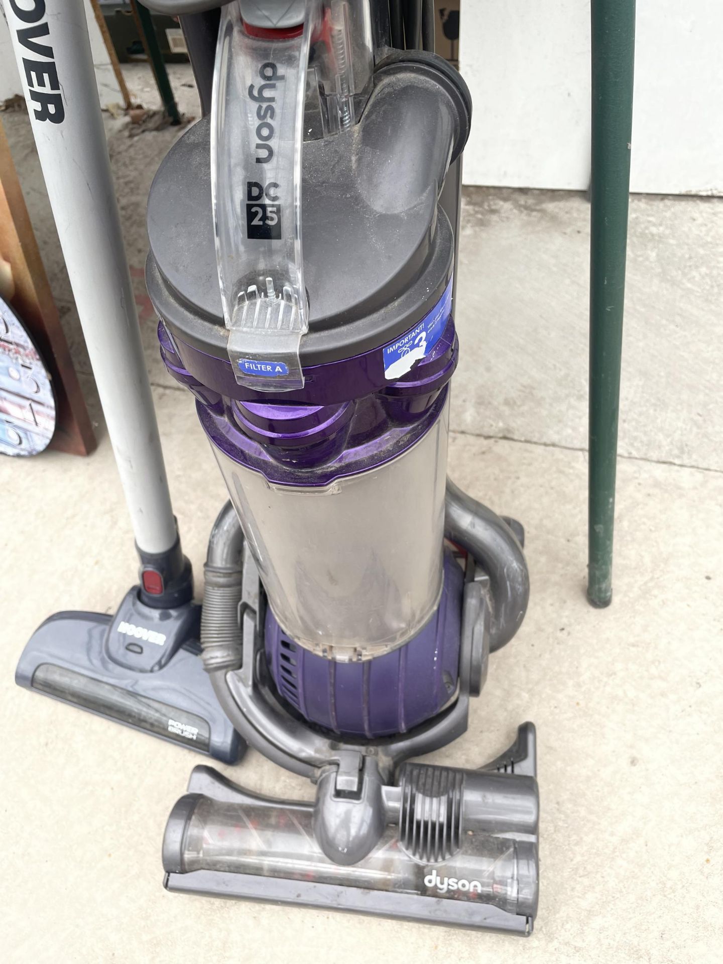 A DYSON DC25 VACUUM CLEANER AND A FURTHER HOOVER HAND HELD VACUUM - Image 3 of 3