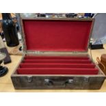 A LARGE VINTAGE WOODEN DOCUMENT BOX