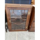 A 19TH CENTURY STYLE ASTRAGAL GLAZED CORNER CUPBOARD