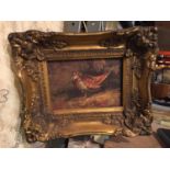 A GILT FRAMED PICTURE OF A GAME BIRD, SIGNED A. THORBURN