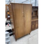 A MORRIS OF GLASGOW 'CUMBRAE FURNITURE' TWO DOOR WARDROBE 42.5" WIDE