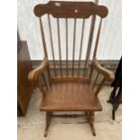 A MODERN FARMHOUSE STYLE ROCKING CHAIR