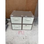 TWO VINTAGE BISLEY TWO DRAWER INDEX CARD CABINETS