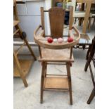 A SMALL MID 20TH CENTURY METAMORPHIC CHILD'S CHAIR