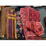 VARIOUS BRIGHTLY COLOURED TEXTILES