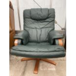 A SCANDINAVIAN STRESSLESS STYLE REVOLVING RECLINING CHAIR