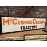 A McCORMICK-DEERING TRACTORS ILLUMINATED SIGN SIZE 85CM X 24.5CM