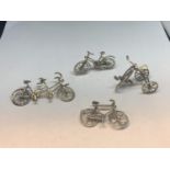 FOUR MARKED 800 SILVER BIKES TO INCLUDE A TANDEM AND TRIKE