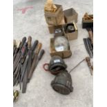 AN ASSORTMENT OF MOTOR VEHICLE PARTS TO INCLUDE HEAD LAMPS, AND LAMPS ELECT