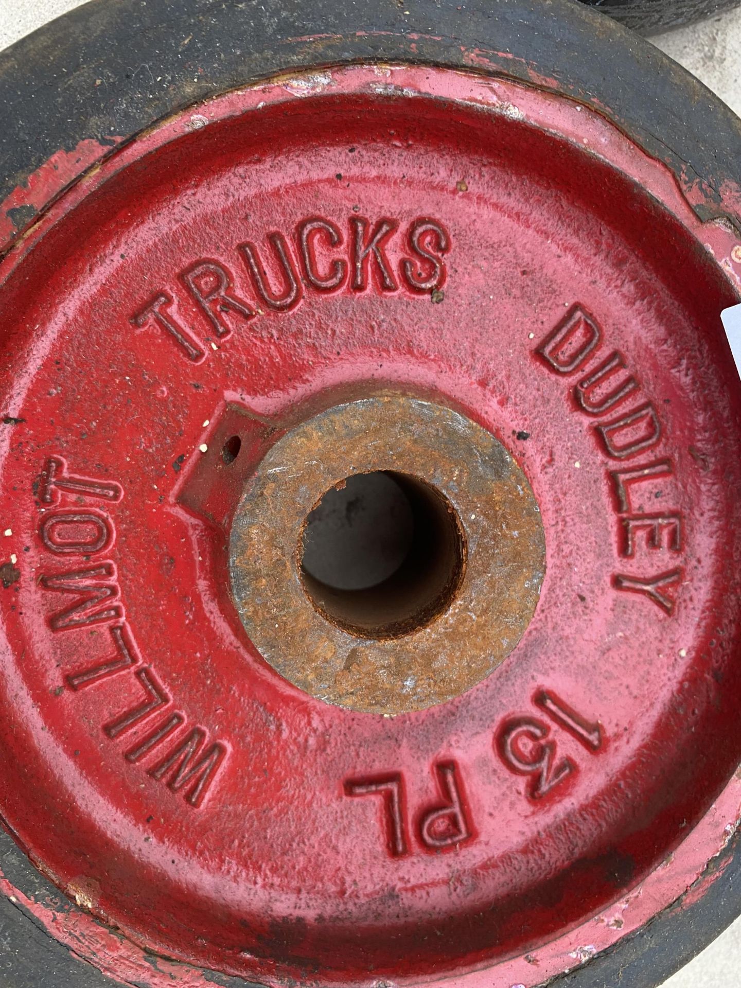 A SET OF EIGHT WILMOT TRUCKS DUDLEY TROLLEY WHEELS - Image 2 of 2