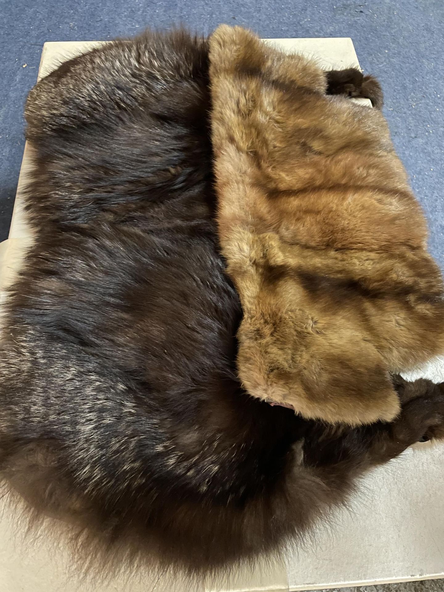 TWO REAL FUR SHAWLS - Image 2 of 4