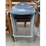 THREE PEL TUBULAR STACKING KITCHEN STOOLS