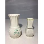 TWO BELLEEK IRELAND VASES