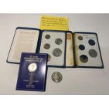 VARIOUS COINS - TWO DECIMAL SETS, A ONE POUND AND A TWO POUND