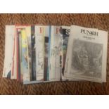 A QUANTITY OF 1980'S PUNCH MAGAZINES PLUS TWO PUNCH CARTOONS HISTORY MAGAZINES