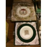 TWO WALL PLATES TO INCLUDE A HOUSE OF COMMONS ONE AND A LIMITED EDITION CENTENARY PLATE OF THE