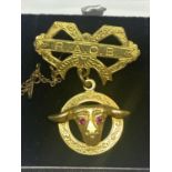 A SILVER GILT BUFFS MEDAL IN A PRESENTATION BOX