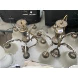 A PAIR OF DECORATIVE LIGHT FITTINGS