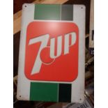 A TIN '7UP' SIGN