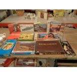 A LARGE SELECTION OF GAMES TO INCLUDE JIGSAW PUZZLES, CHESS SETS, CONNECT 4, BACKGAMMON ETC