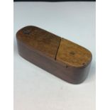 A WOODEN GEORGIAN SNUFF BOX