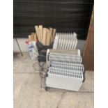 AN ASSORTMENT OF ELECTRIC HEATERS TO ALSO INCLUDE WOODEN STRIPS