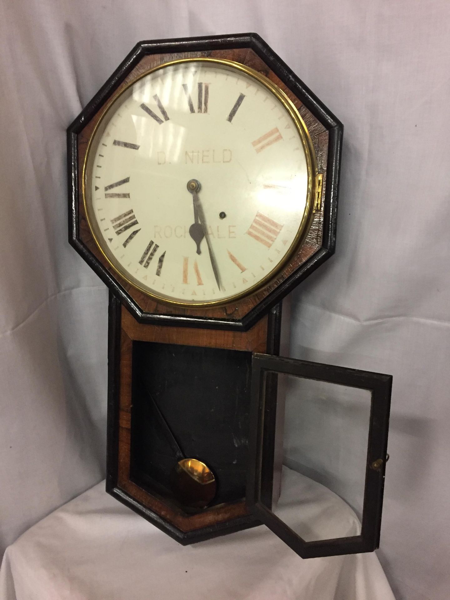 A VINTAGE WALL CLOCK D. NEILD ROCHDALE - Image 5 of 5