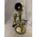 A BRASS VINTAGE STYLE TELEPHONE