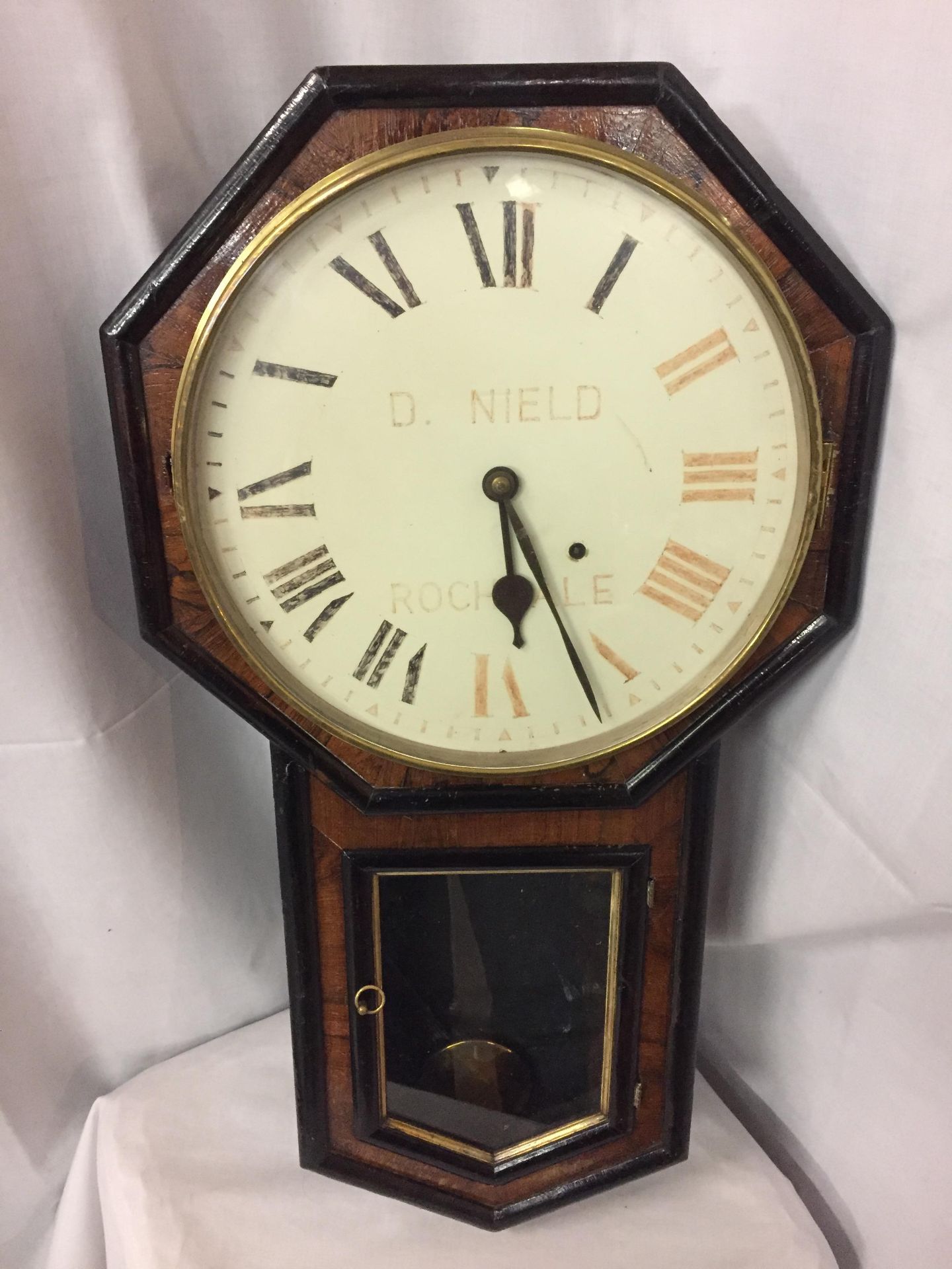 A VINTAGE WALL CLOCK D. NEILD ROCHDALE