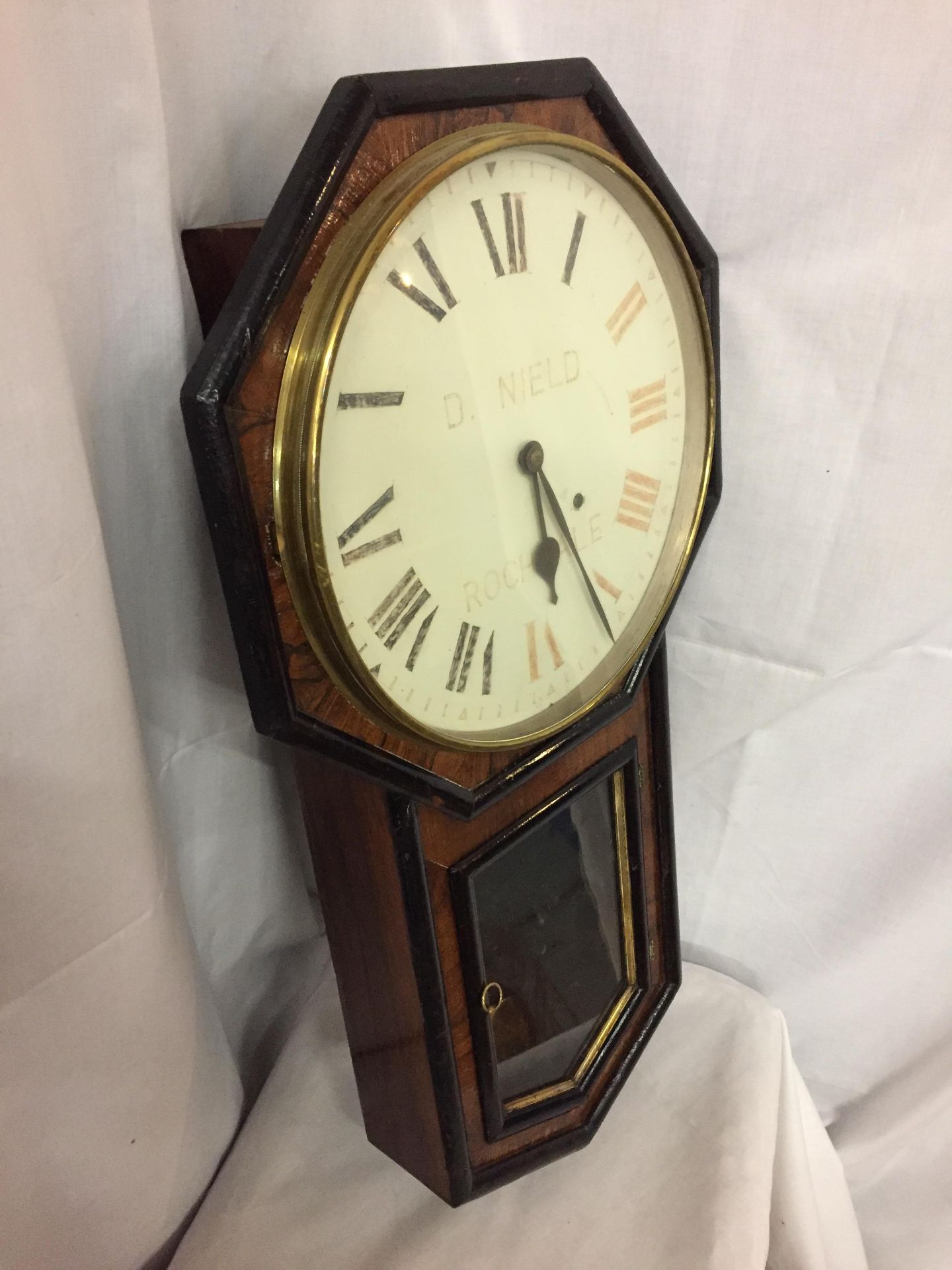 A VINTAGE WALL CLOCK D. NEILD ROCHDALE - Image 2 of 5