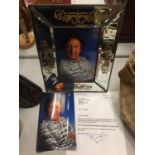 A FRAMED SIGNED PHOTOGRAPH OF KEN DODD, A SIGNED PHOTOGRAPH OF KEN DODD AND A SIGNED LETTER FROM KEN