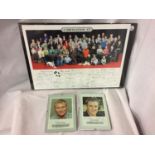 A SIGNED PICTURE OF THE CAST OF CORONATION STREET AND TWO INDIVIDUAL SIGNED PICTURES