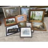 AN ASSORTMENT OF FRAMED PRINTS AND PICTURES