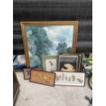 AN ASSORTMENT OF FRAMED PRINTS AND PICTURES