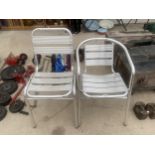 TWO METAL BISTRO CHAIRS