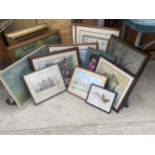 AN ASSORTMENT OF FRAMED PRINTS AND PICTURES