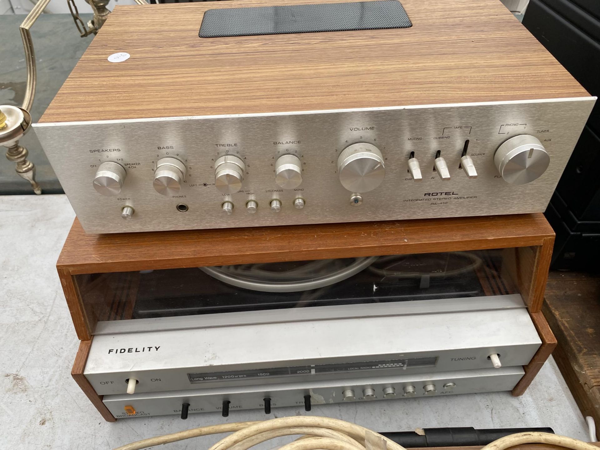 A FIDELITY TUNER WITH A ROTEL AMPLIFIER AND A HANIMEX HRC 5070 CASSETTE RADIO ETC - Image 5 of 7