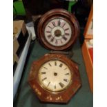 TWO VINTAGE CLOCKS A/F LENS AND HANDS