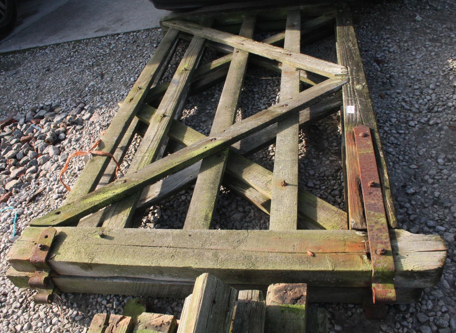 2 WOODEN GATES + VAT - Image 3 of 3