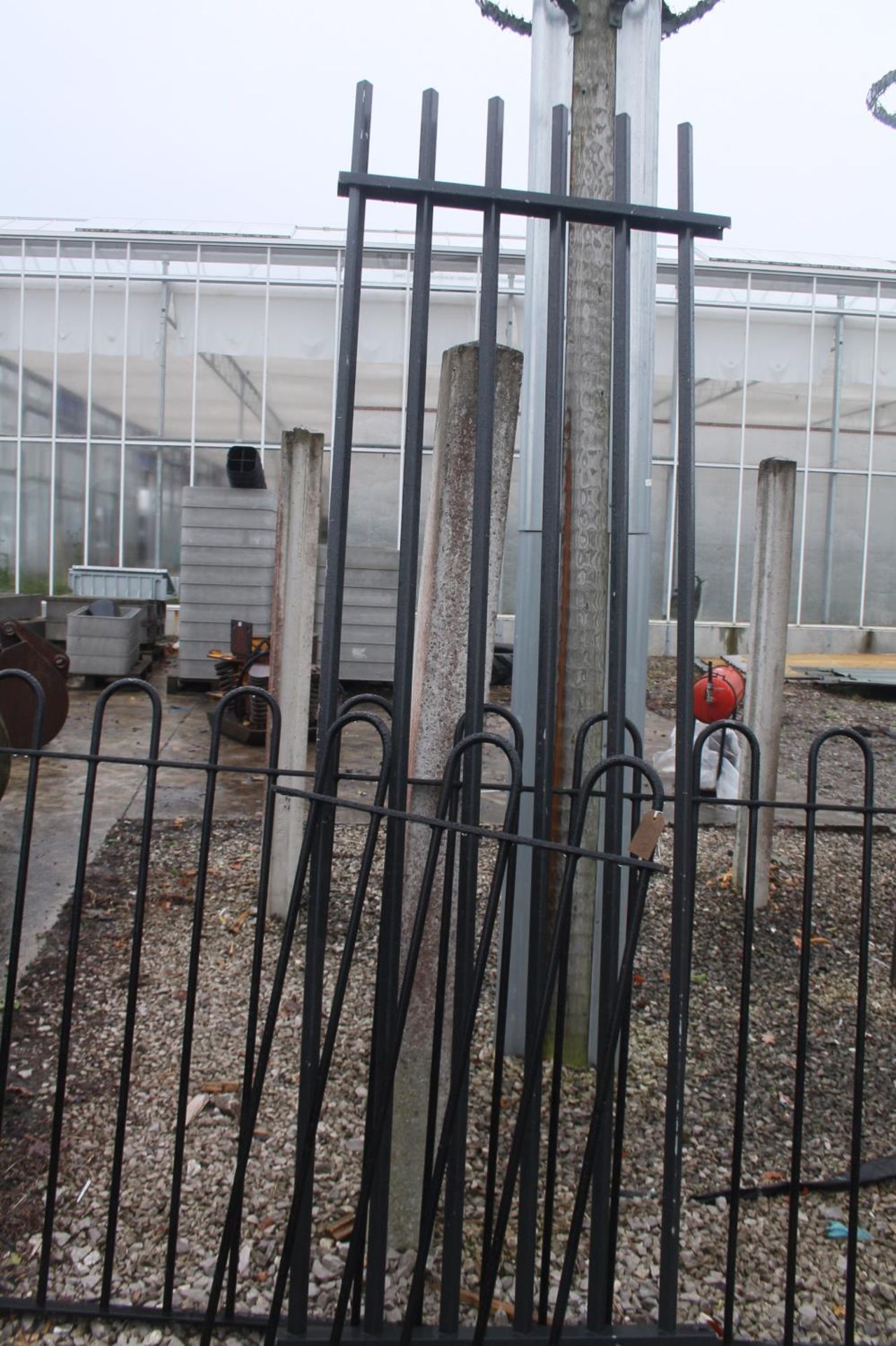 THREE SECTIONS OF METAL FENCING NO VAT - Image 2 of 2